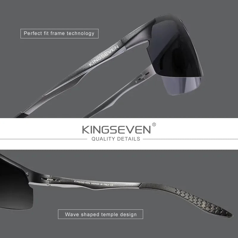 KINGSEVEN Sports Cycling Sunglasses Men Polarized UV400 Driving Glasses Photochromic Anti-Glare Outdoor Riding Vacation Eyewear
