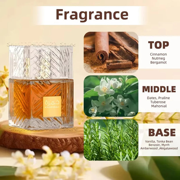 100ml  Lattafa Perfumes Khamrah Qahwa Eau de Parfum Spray Original United Arab Emirates Arabian arabic Perfume For Women For Men