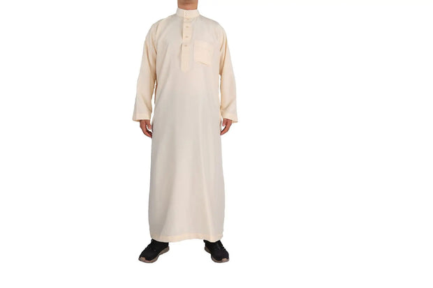 Muslim Fashion Abayas for Men Solid Crew Neck Jubba Thobe Loose Casual Robe Saudi Arabic Kaftan Pakistan Caftan Islamic Clothing