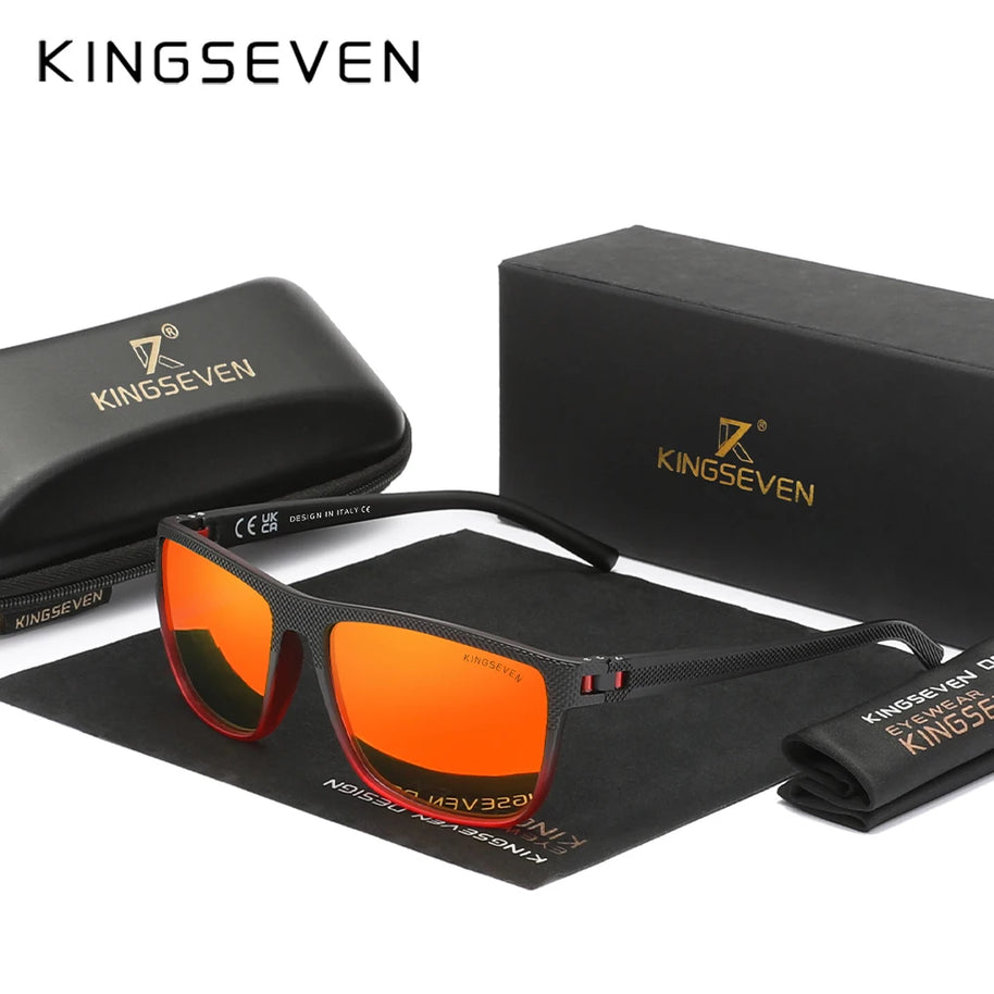 KINGSEVEN Gradation Design Sunglasses For Men Women HD Polarized UV400 Glasses Driving High Quality Anti-slip Sports Eyewear