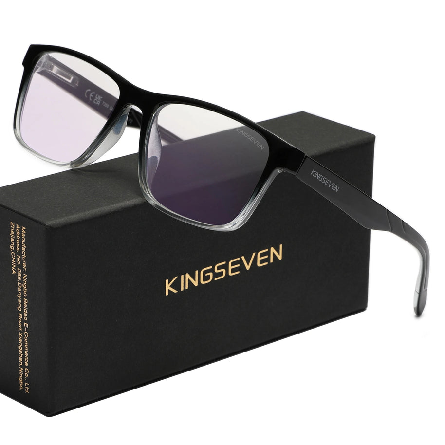 KINGSEVEN Anti-Blue Ray Glasses Men/Women Computer Blue Light Blocking Students Classic Rectangle Frame Business Eyeglasses