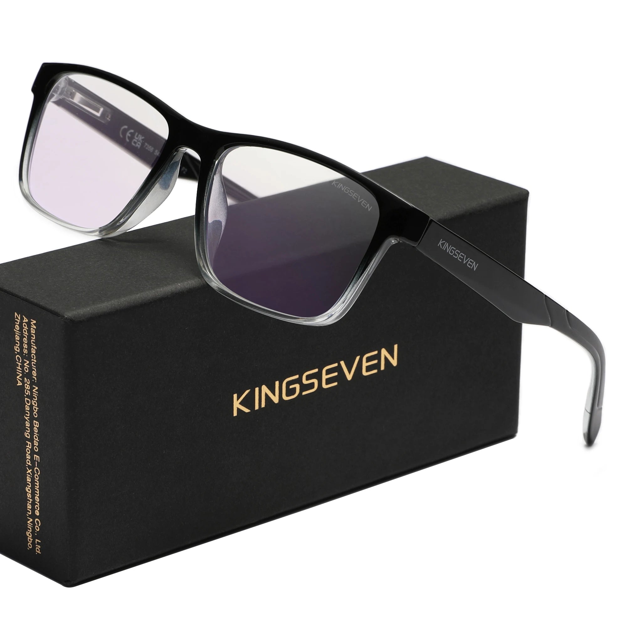KINGSEVEN Anti-Blue Ray Glasses Men/Women Computer Blue Light Blocking Students Classic Rectangle Frame Business Eyeglasses