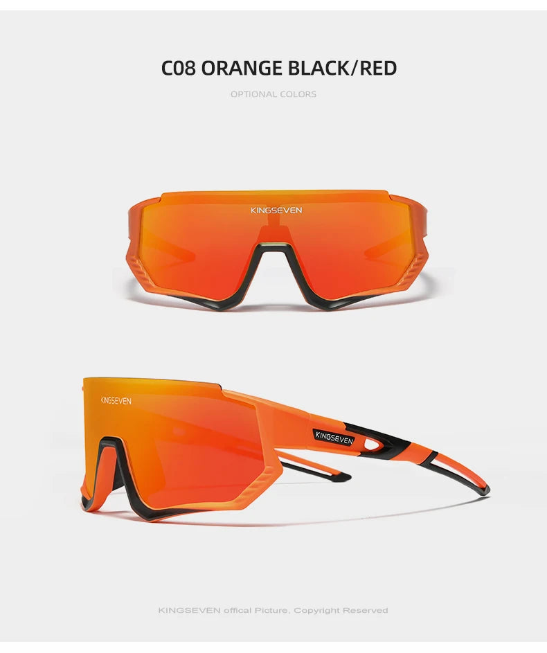 KINGSEVEN Sports Cycling Sunglasses Men Women Mtb Bicycle Glasses UV400 Sunscreen Eyewear Bike Riding Equipment
