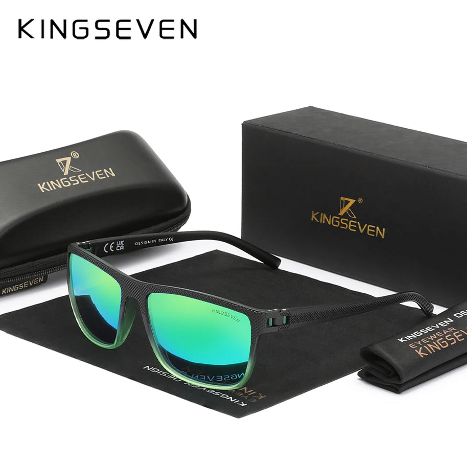 KINGSEVEN Gradation Design Sunglasses For Men Women HD Polarized UV400 Glasses Driving High Quality Anti-slip Sports Eyewear