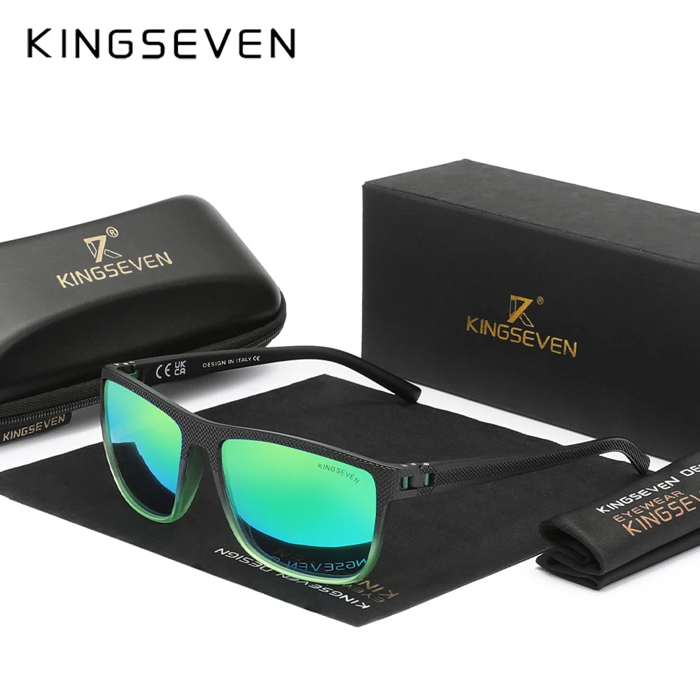 KINGSEVEN Gradation Design Sunglasses For Men Women HD Polarized UV400 Glasses Driving High Quality Anti-slip Sports Eyewear