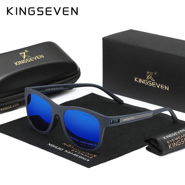 KINGSEVEN Polarized UV400 Sunglasses Men Women Round Glasses Outdoor Driving Fishing Male Femle Causal Eye Protection Eyewear