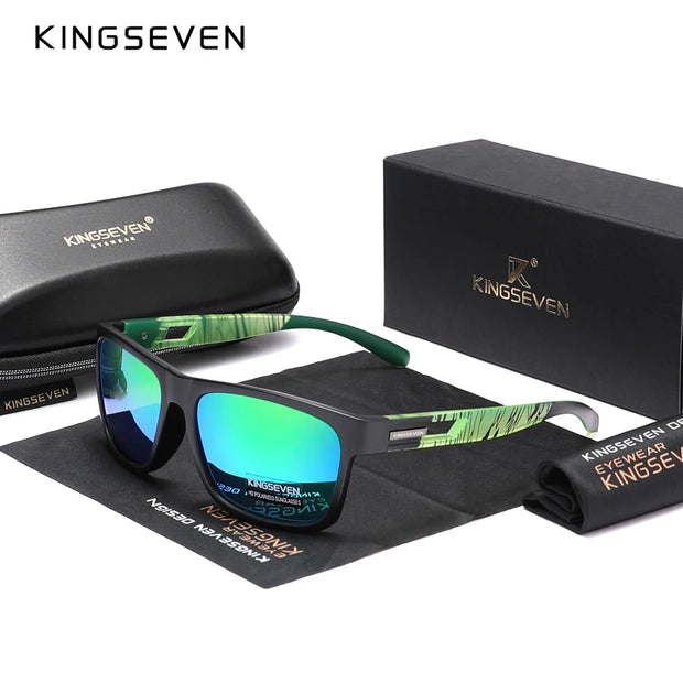 KINGSEVEN 2024 Brand Design Men's Glasses Square Retro TR90 Polarized Sunglasses Women UV Lens Fashion Outdoor Sports Eyewear