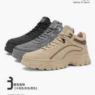 Men's Desert Boots Winter Warmth Tactical 2024 New Men's Fashion Strap Naked Boots Outdoor Platform Work Shoes Bota Masculina
