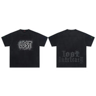 Lost Intricacy Oversized Streetwear T-Shirt Unique Print Lightweight Fashion Top