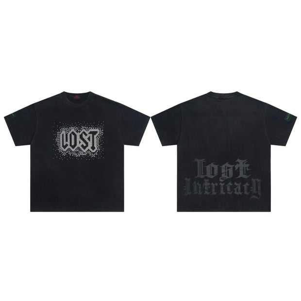 Lost Intricacy Oversized Streetwear T-Shirt Unique Print Lightweight Fashion Top