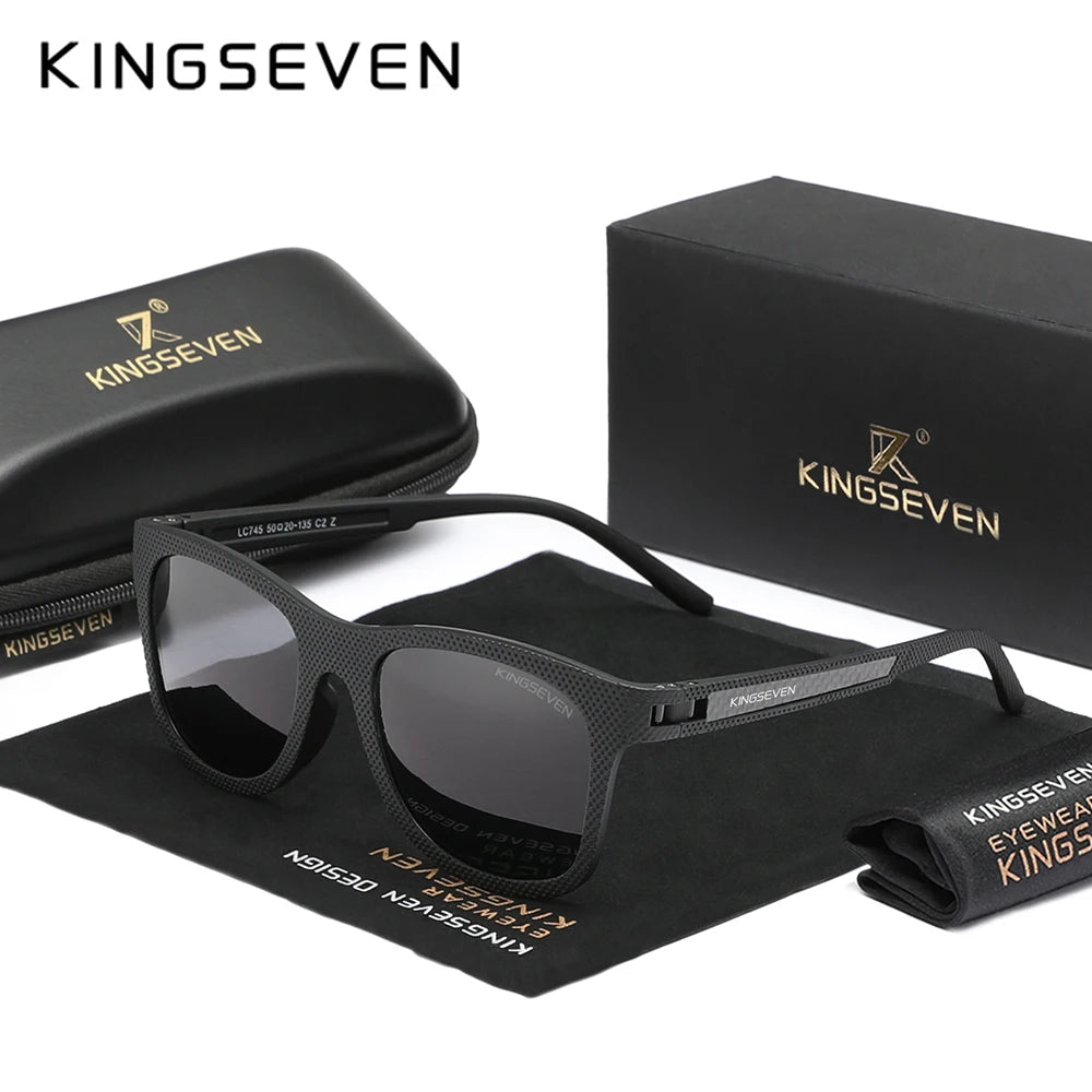 KINGSEVEN Polarized UV400 Sunglasses Men Women Round Glasses Outdoor Driving Fishing Male Femle Causal Eye Protection Eyewear