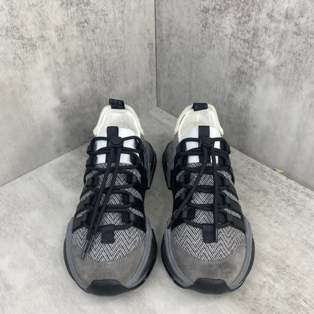 2025 New Sneakers Men Breathable Round Toe Platform No Tie Shoelaces Thick Sole Comfortable Sport Fashion Casual Walking Shoes