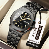 POEDAGAR Top Original Watch For Woman Luminous Date Week Square Ladies Watch Stainless Steel Quartz Women's Watches Female Reloj