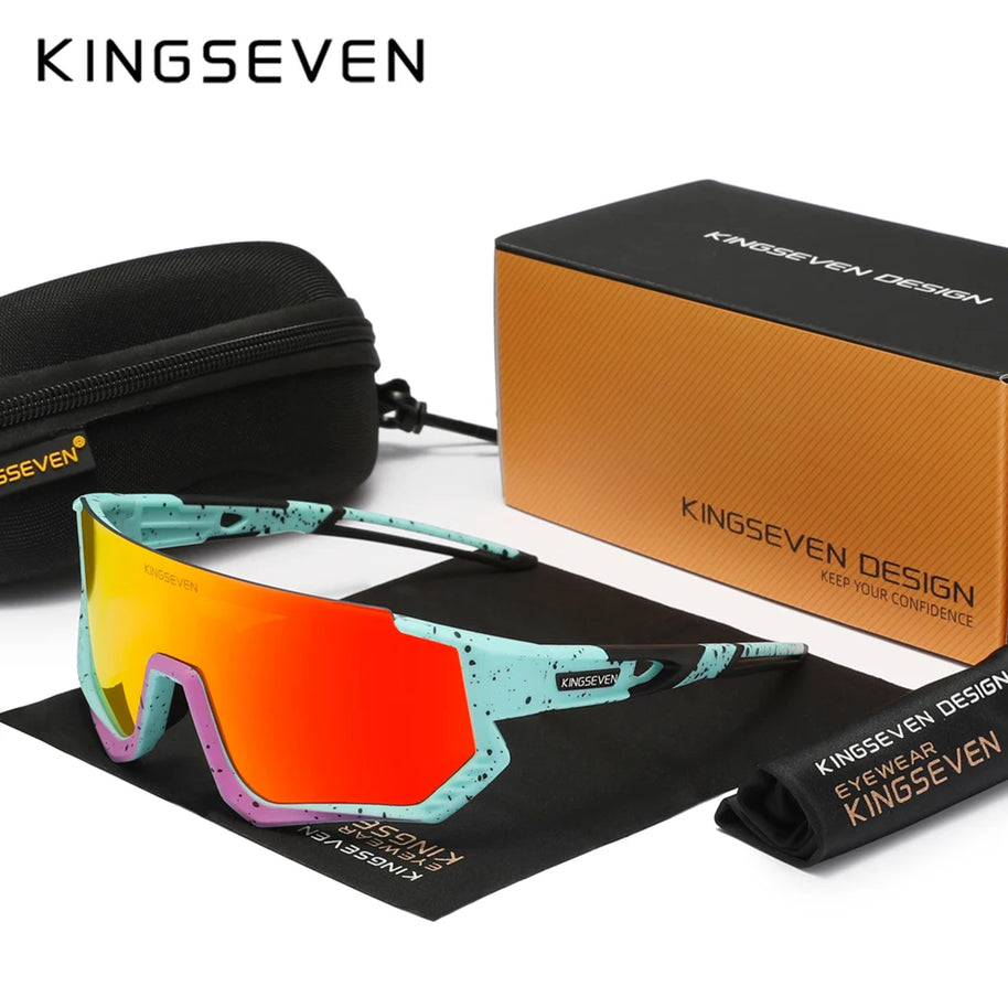 KINGSEVEN Sports Cycling Sunglasses Men Women Mtb Bicycle Glasses UV400 Sunscreen Eyewear Bike Riding Equipment
