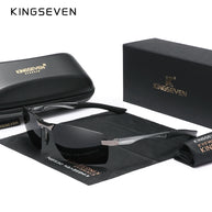 KINGSEVEN 2024 New Men's Polarized Sunglasses Aluminum Frame UV400 Sun Glasses Male Eyewear Driving Glasses