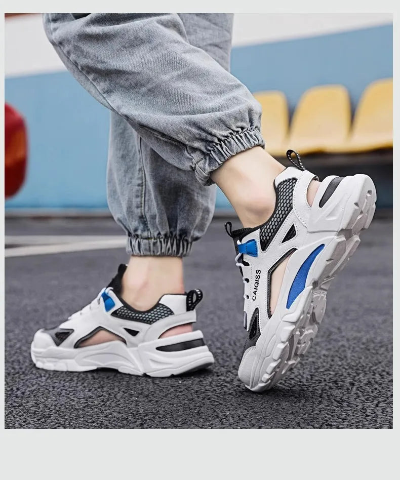 Mens Summer Sandals Breathable Sports Beach Shoes Outdoor Casual Slides for Teenagers TrendyLightweight Footwear New Design