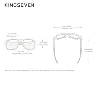 KINGSEVEN 2024 Brand Design Men's Glasses Square Retro TR90 Polarized Sunglasses Women UV Lens Fashion Outdoor Sports Eyewear