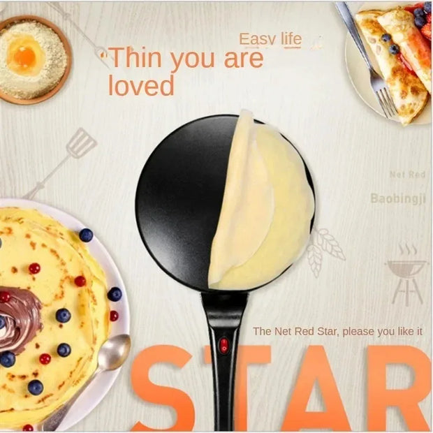 Electric Crepe Maker Cake Maker Machine Breakfast Pizza Baker Pancake Baking Pan Non-Stick Pan Chinese Spring Roll Cooking Pan