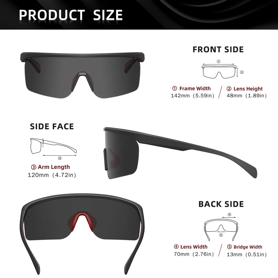 KINGSEVEN Brand Cycling Sunglasses Men Women Bicycle Glasses Climbing Anti-UV Bike Sports Large Frame
