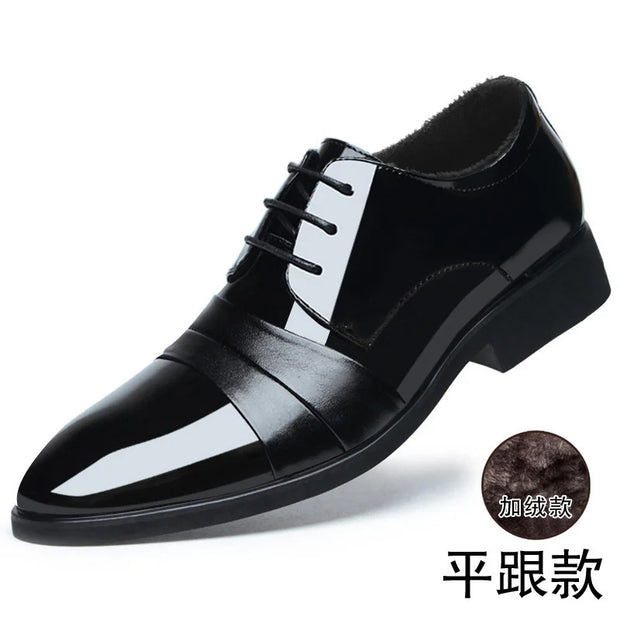 Men's Dress Shoes Elevator Shoes Genuine Leather Increase Business Sneakers For Men 8cm 6cm Heightening Shoes Moccasins Taller