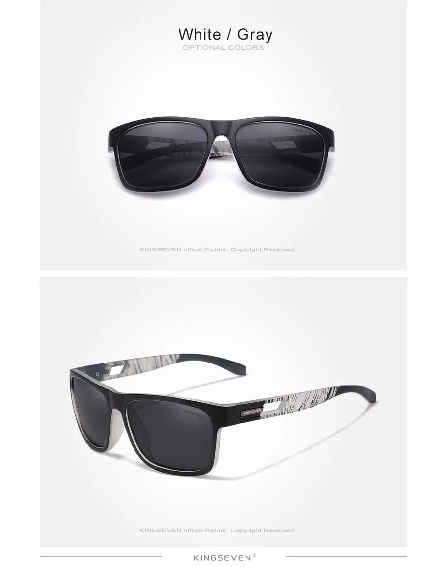 KINGSEVEN 2024 Brand Design Men's Glasses Square Retro TR90 Polarized Sunglasses Women UV Lens Fashion Outdoor Sports Eyewear