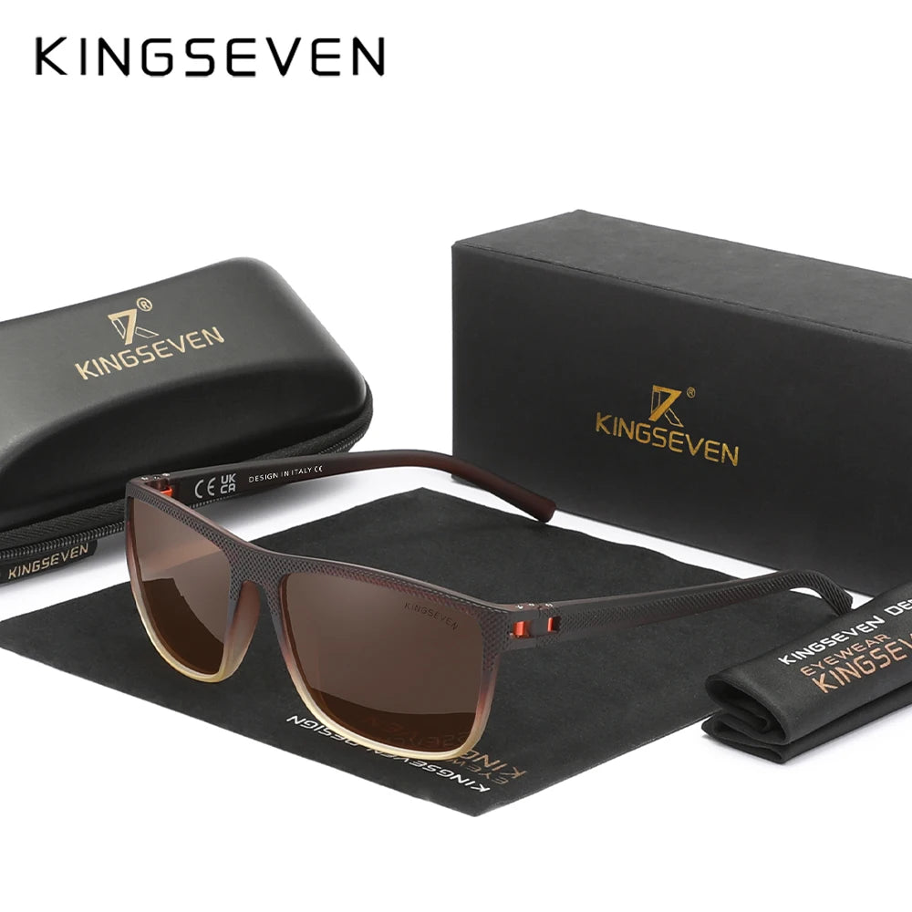 KINGSEVEN Gradation Design Sunglasses For Men Women HD Polarized UV400 Glasses Driving High Quality Anti-slip Sports Eyewear
