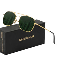 KINGSEVEN Brand Men Trendy Sunglasses Fashion Square Alloy Frame Women Polarized UV400 Glassses Luxury Driving Outdoor Eyewear