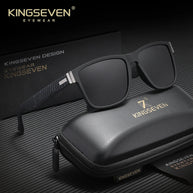 KINGSEVEN Luxury Sunglasses Men Women Travel Driving Square Frame Anti-Glare TR90 Polarized UV400 Trendy Male Fishing Eyewear