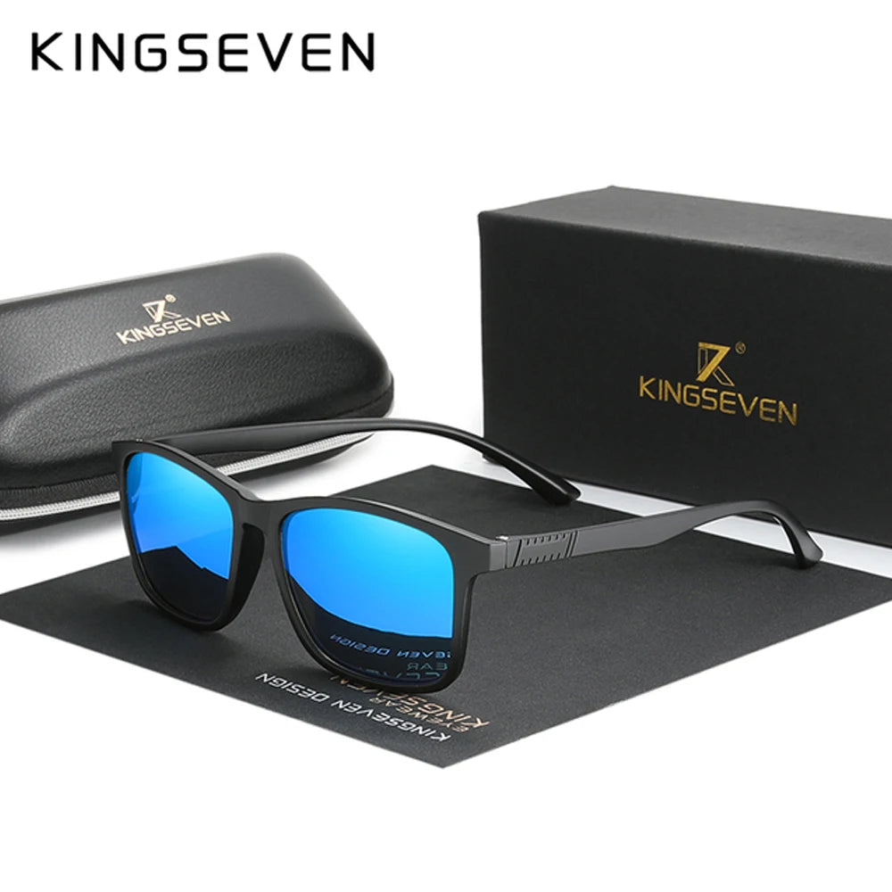 KINGSEVEN Classic Trendy Rectangle Sunglasses Polarized UV400 Women Men Fashion Luxury Glasses Travel Driving Vacation Eyewear
