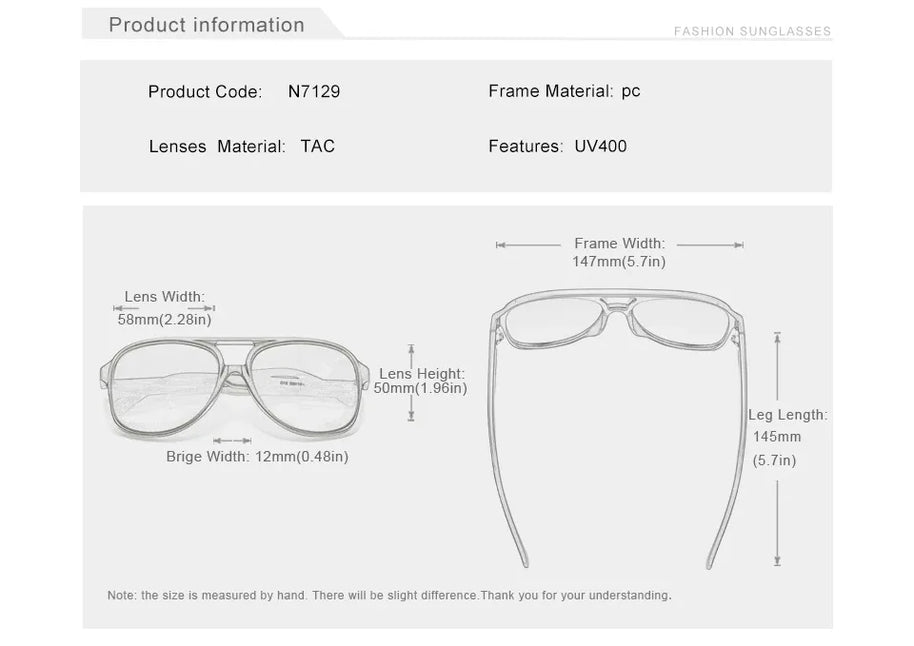 KINGSEVEN Classical Driving Sunglasses Women Men Retro Square Large Frame UV400 Glasses Vintage Anti-glare Night Vision Eyewear