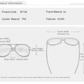 KINGSEVEN Classical Driving Sunglasses Women Men Retro Square Large Frame UV400 Glasses Vintage Anti-glare Night Vision Eyewear