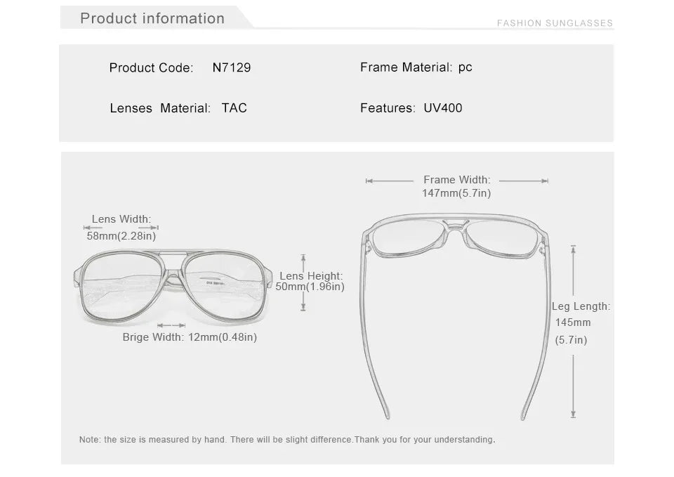 KINGSEVEN Classical Driving Sunglasses Women Men Retro Square Large Frame UV400 Glasses Vintage Anti-glare Night Vision Eyewear