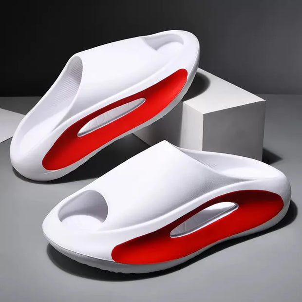 Kidmi Fashion Men Slippers Thick Sole Arch Support Slides Summer Outdoor Beach Slippers Men's Sneaker Casual Home Soft Slippers