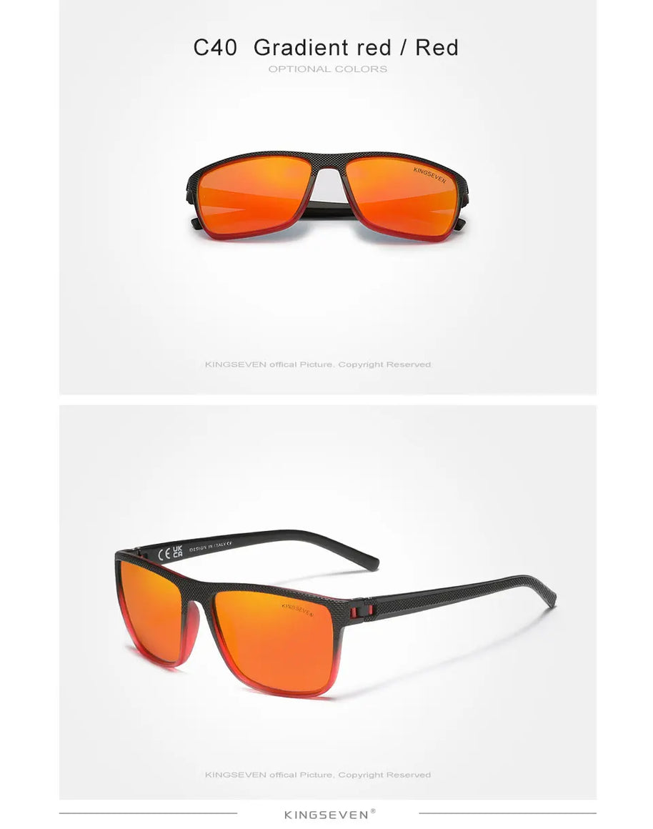 KINGSEVEN Gradation Design Sunglasses For Men Women HD Polarized UV400 Glasses Driving High Quality Anti-slip Sports Eyewear