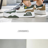 Men's Casual Shoes Soft Sole Breathable Leather Shoes Comfort Trainer Running Jogging Shoes Lightweight Walking Sneakers Male