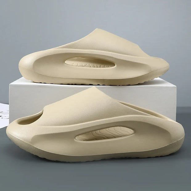 Kidmi Fashion Men Slippers Thick Sole Arch Support Slides Summer Outdoor Beach Slippers Men's Sneaker Casual Home Soft Slippers