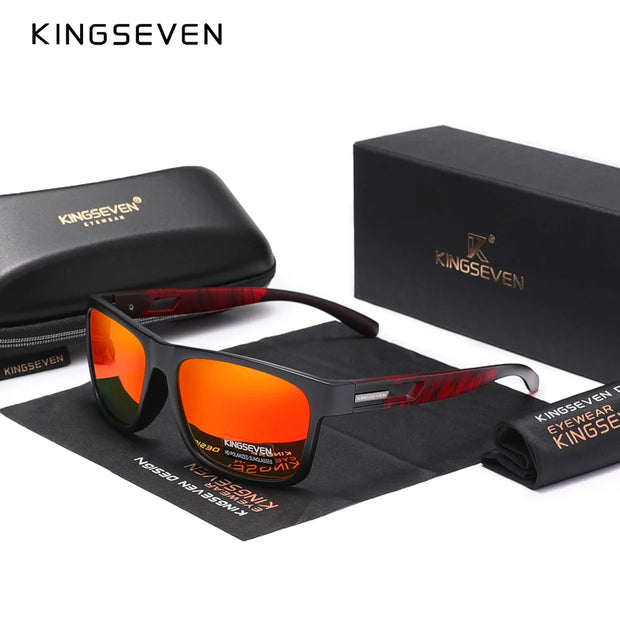 KINGSEVEN 2024 Brand Design Men's Glasses Square Retro TR90 Polarized Sunglasses Women UV Lens Fashion Outdoor Sports Eyewear