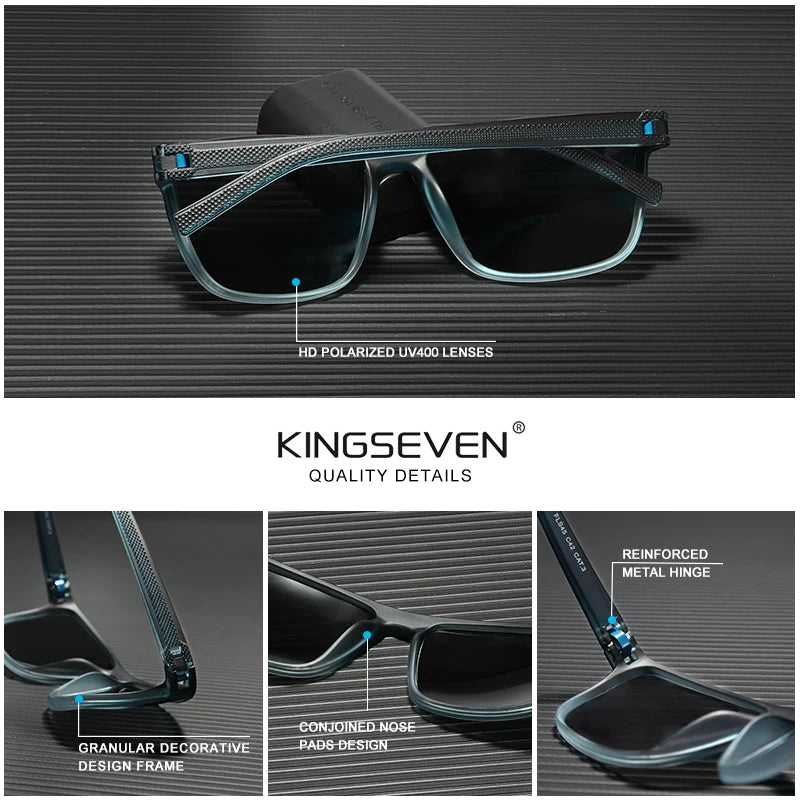 KINGSEVEN Gradation Design Sunglasses For Men Women HD Polarized UV400 Glasses Driving High Quality Anti-slip Sports Eyewear