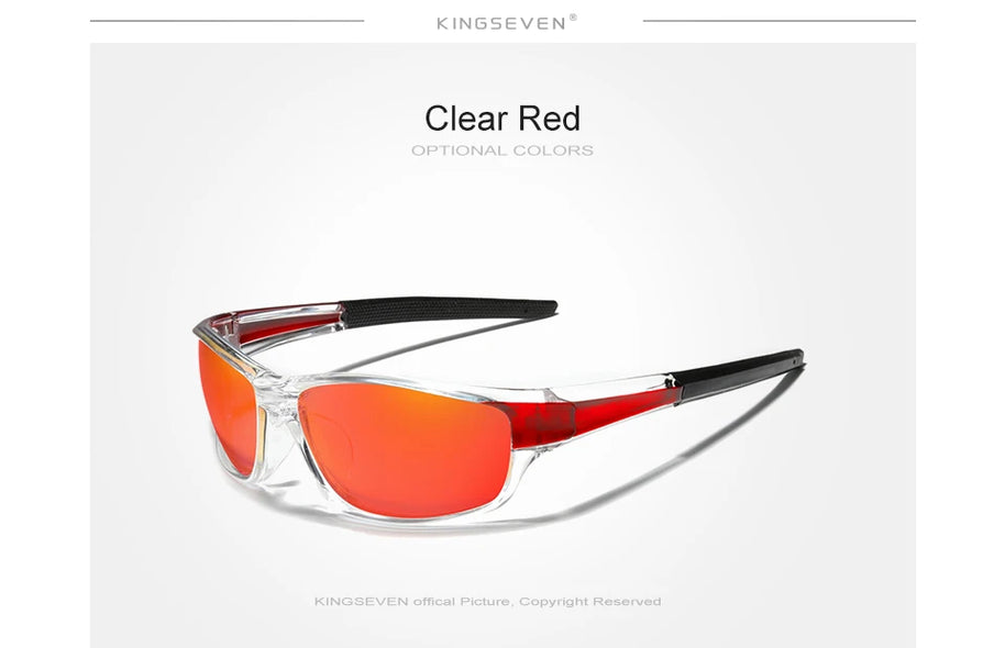 Genuine KINGSEVEN New 2024 Design Men's Sports Polarized Sunglasses Women UV Lens Fashion Eyewear Oculos de sol