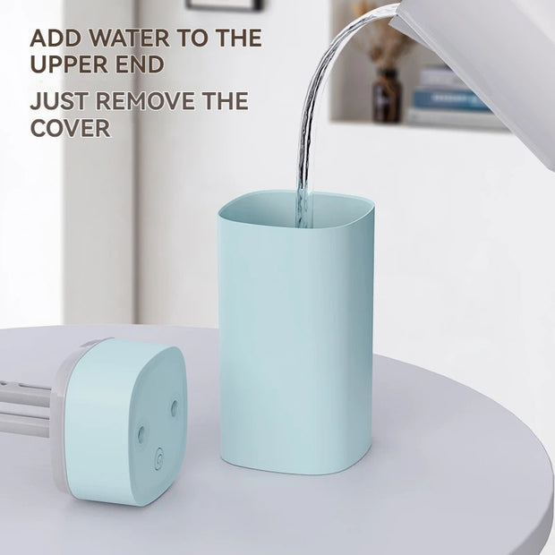 Dual-Nozzle USB Humidifier | 800ml/H Super Mist & Ultra Quiet | Car/Home Moisturizing Device