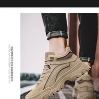 Men's Desert Boots Winter Warmth Tactical 2024 New Men's Fashion Strap Naked Boots Outdoor Platform Work Shoes Bota Masculina