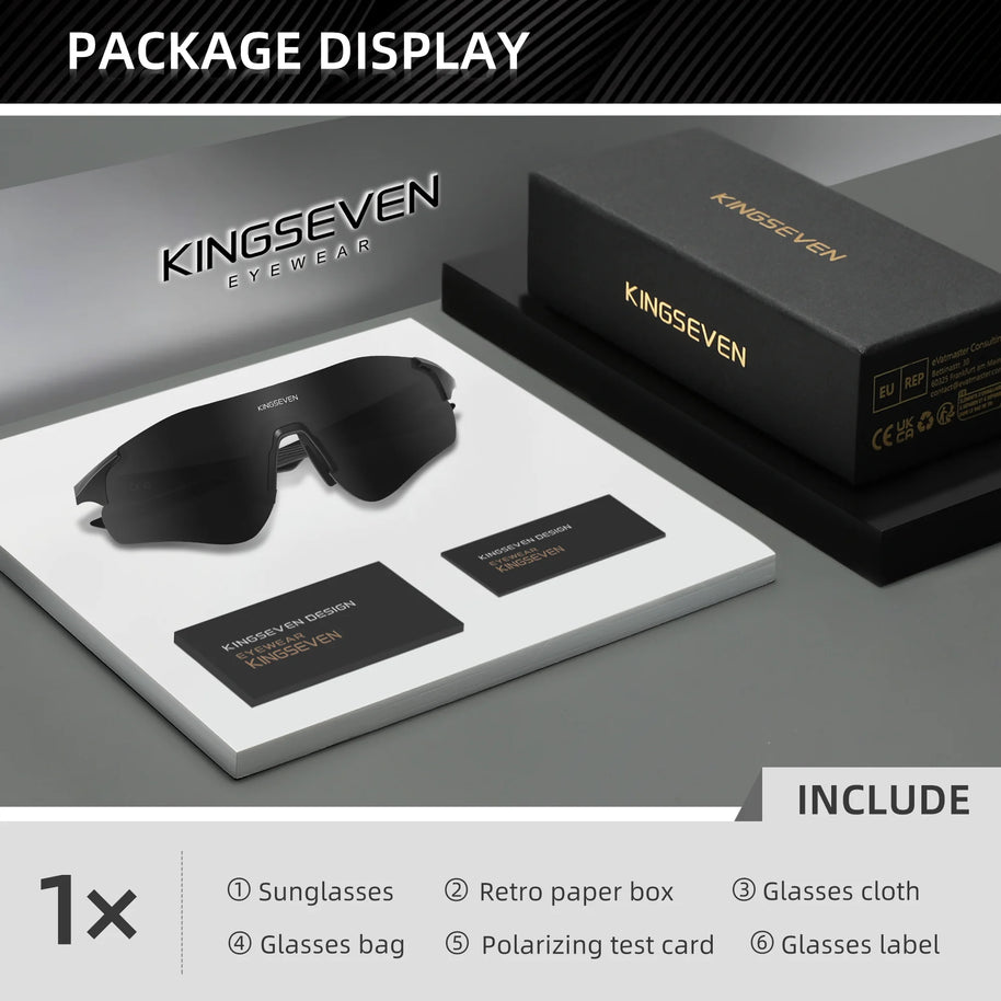 KINGSEVEN 2025 Cycling Sunglasses UV400 Polarized
