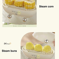 Egg Cooker Portable Low Power Student Dormitory Mini Breakfast Machine Automatic Power Off Electric Steamer Kitchen Tool 120W