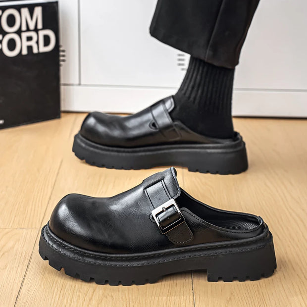 CYYTL Mens Slippers Summer Casual Shoes Leather Outdoor Beach Sandals Walking Slides Comfort Luxury Designer Lightweight Fashion