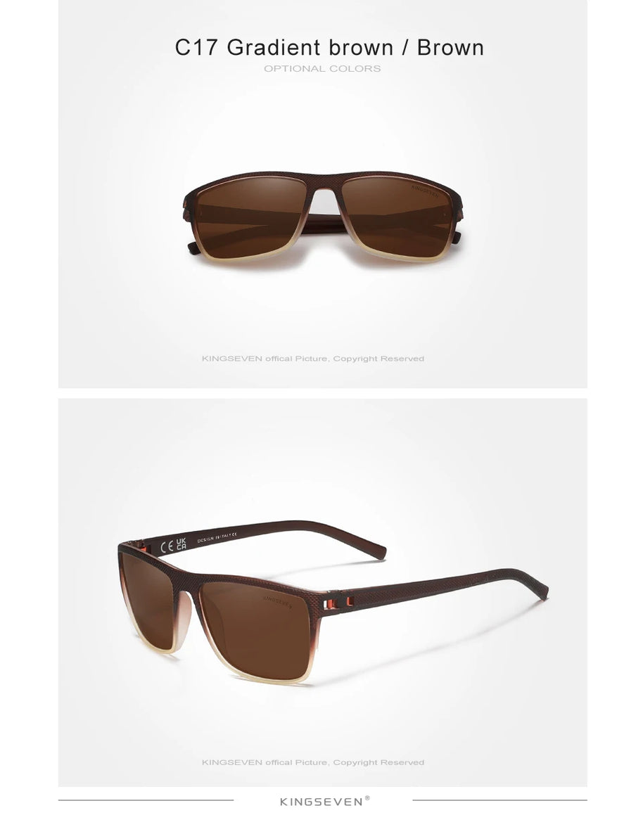 KINGSEVEN Gradation Design Sunglasses For Men Women HD Polarized UV400 Glasses Driving High Quality Anti-slip Sports Eyewear