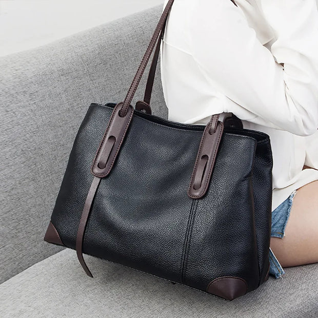 100% Genuine Leather Women Tote Bag 2025 luxury Shoulder crossbody bag Large Capacity Ladies Makeup Commuter Bag For Shopping