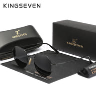 KINGSEVEN Brand Designer Sunglasses Alloy Round Frame Polarized UV400 Women Men Fashion Glassses Classic Anti-glare Eyewear