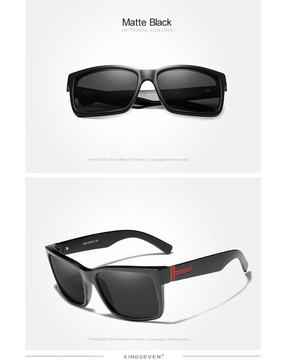 KINGSEVEN Polarized Men's Sunglasses Sports Goggle Mirror UV400 Lens Male Sun Glasses Women Eyewear Protection TR90 Full Farme