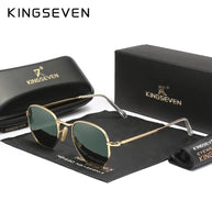 KINGSEVEN New Fashion Polygon Sunglasses Men Women‘s Polarized UV400 Eye Protect Lens Glasses Round Frame Outdoor Causal Eyewear