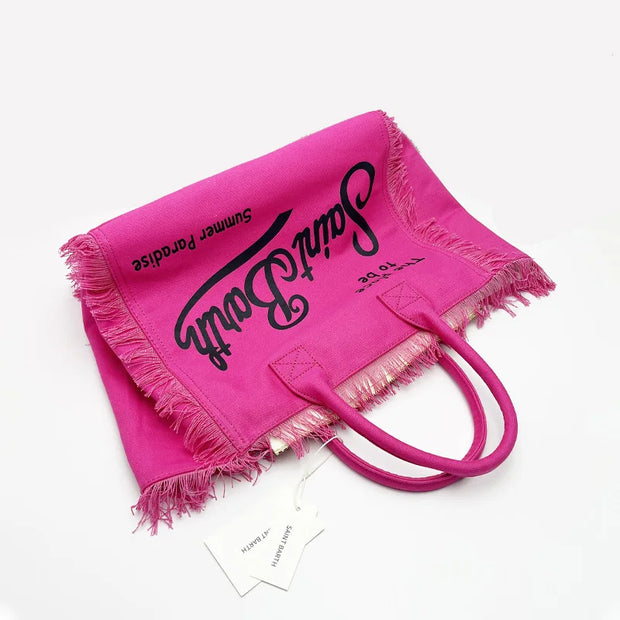 SAINT BARTH autumn and winter new fur bag women's large capacity casual fur bag handmade tassel handbag
